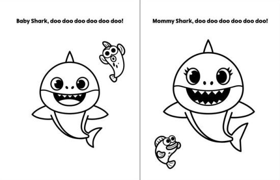 Free Baby Shark Coloring Pages
 Pinkfong Baby Shark My First Big Book of Coloring by