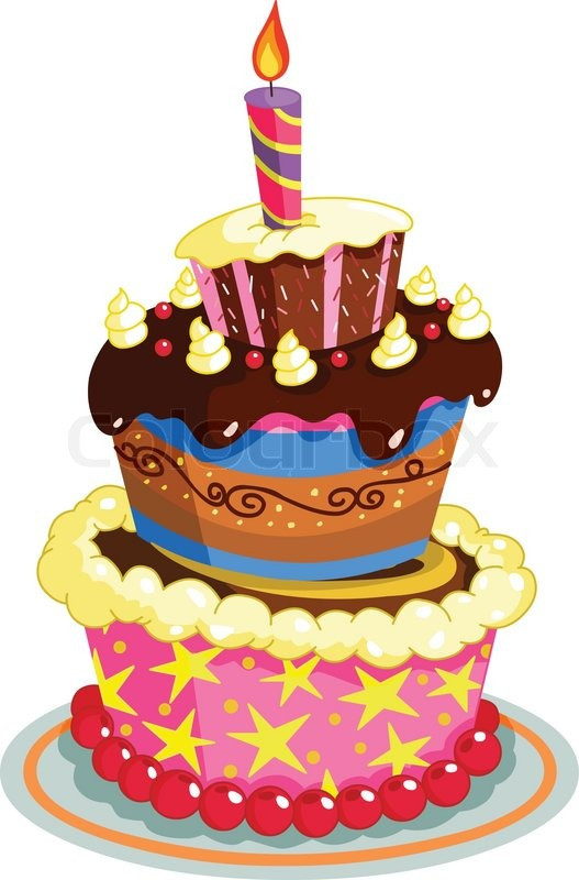 Free Birthday Cake Pictures
 Birthday cake Stock Vector