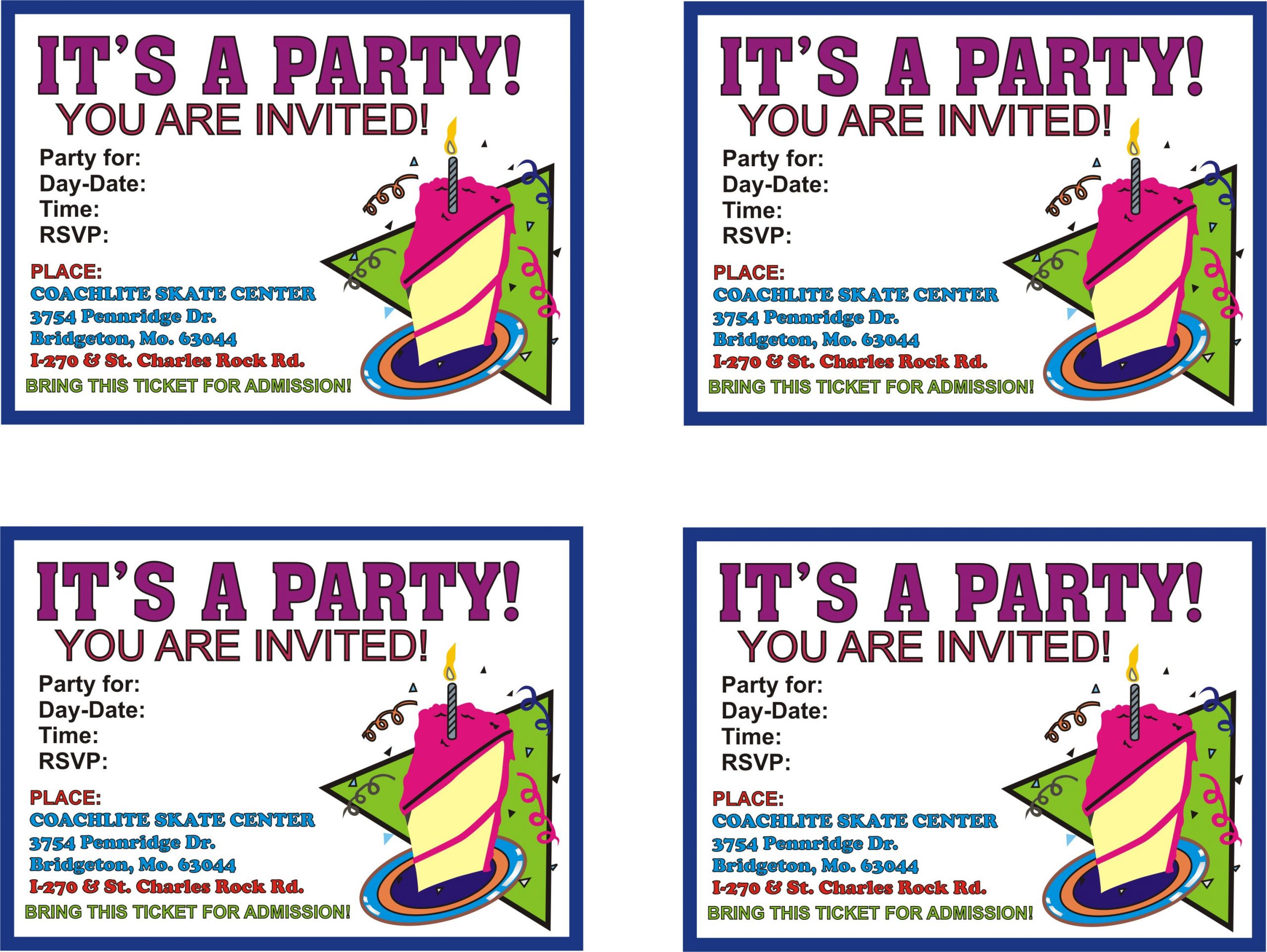 Free Birthday Invitation Printables
 Birthday Parties
