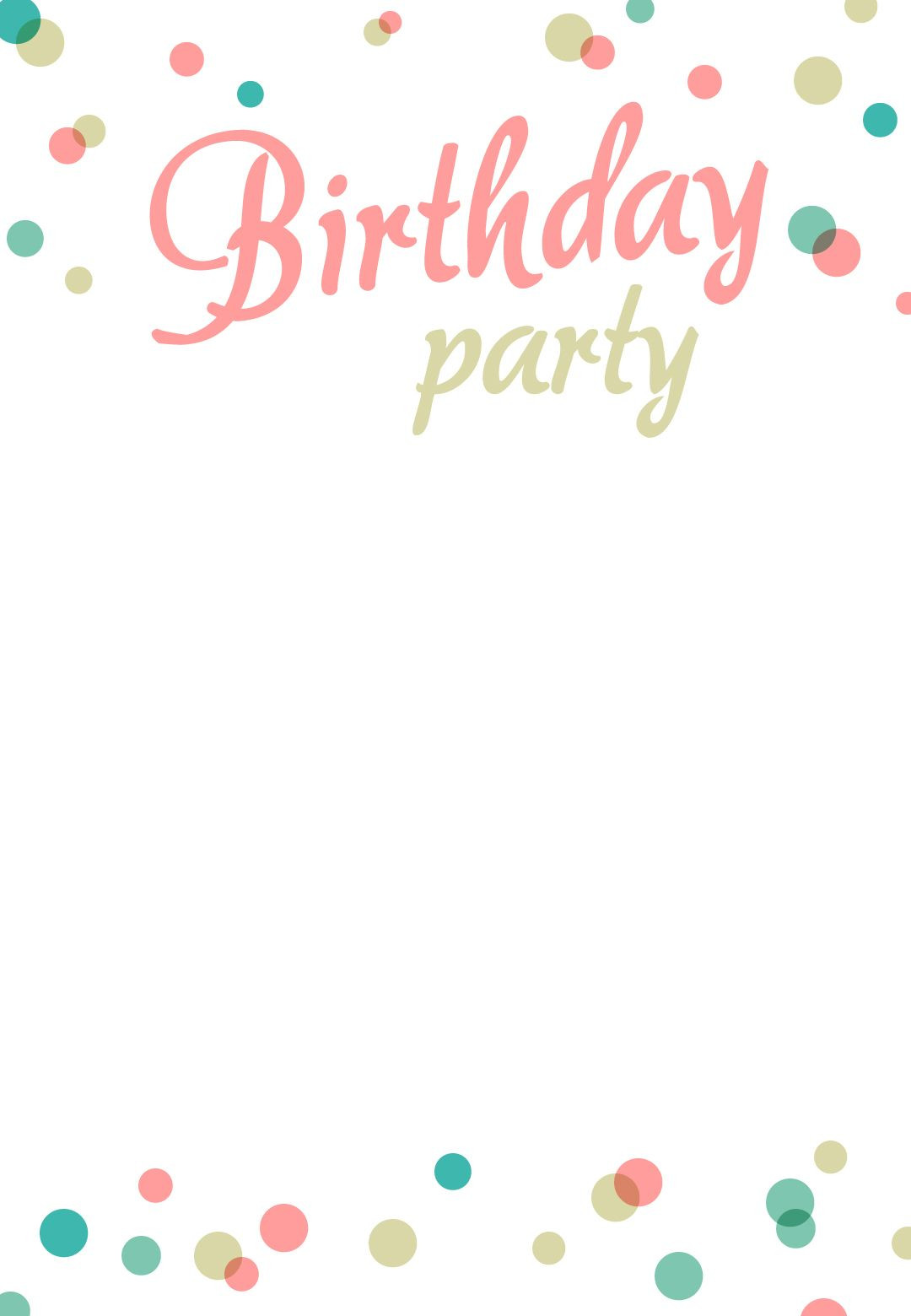 Free Birthday Invitation Printables
 Birthday Party Invitation Free Printable