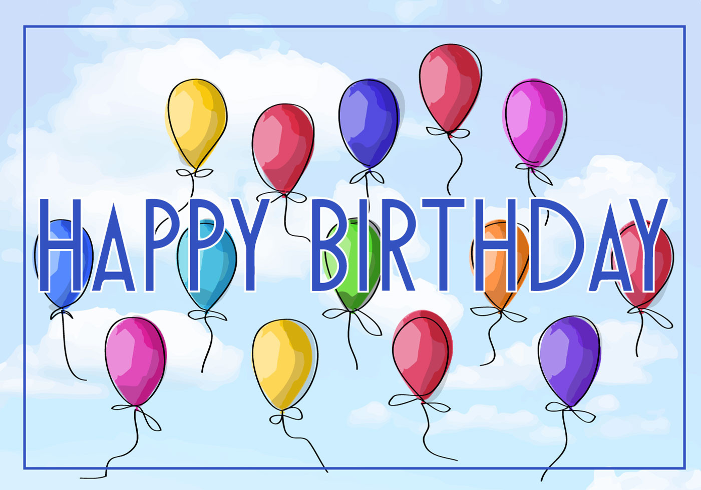 Free Download Birthday Wishes
 Free Vector Illustration of a Happy Birthday Greeting Card
