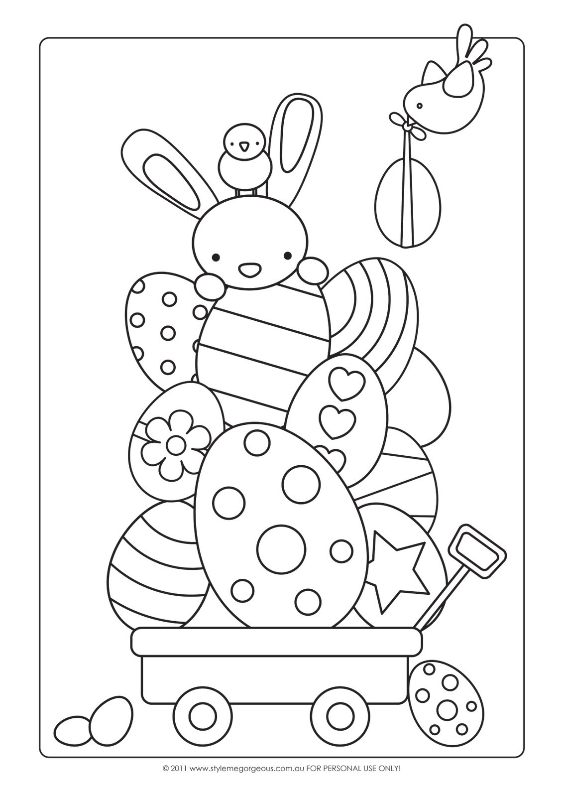 Free Easter Coloring Pages Printable
 Style Me Gorgeous FREE Easter Colour in Page