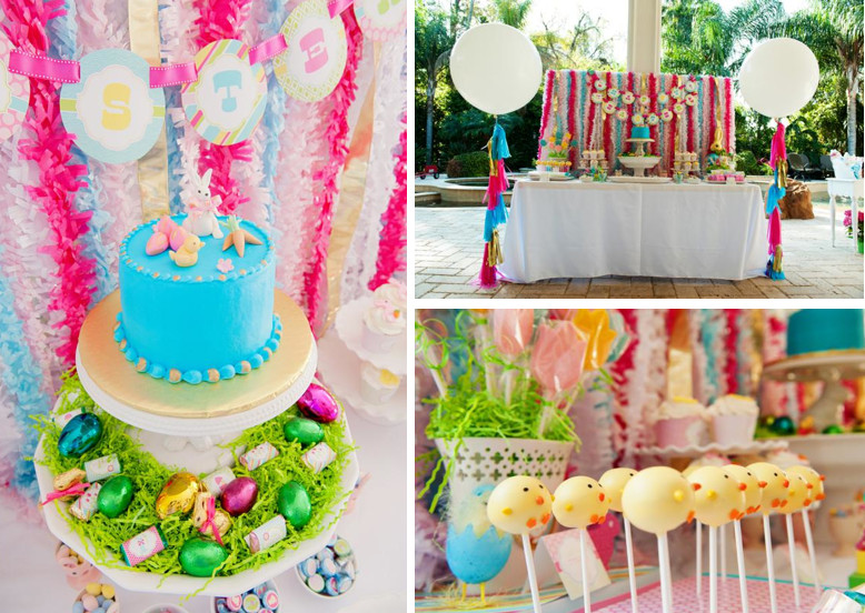 Free Easter Party Ideas
 Kara s Party Ideas Pastel Easter themed spring party via