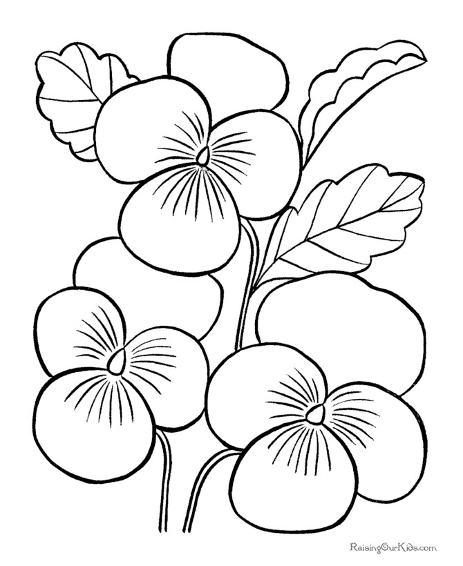 Free Flower Coloring Pages For Kids
 Flower Coloring Page Printable Flower Coloring Pages For Kids