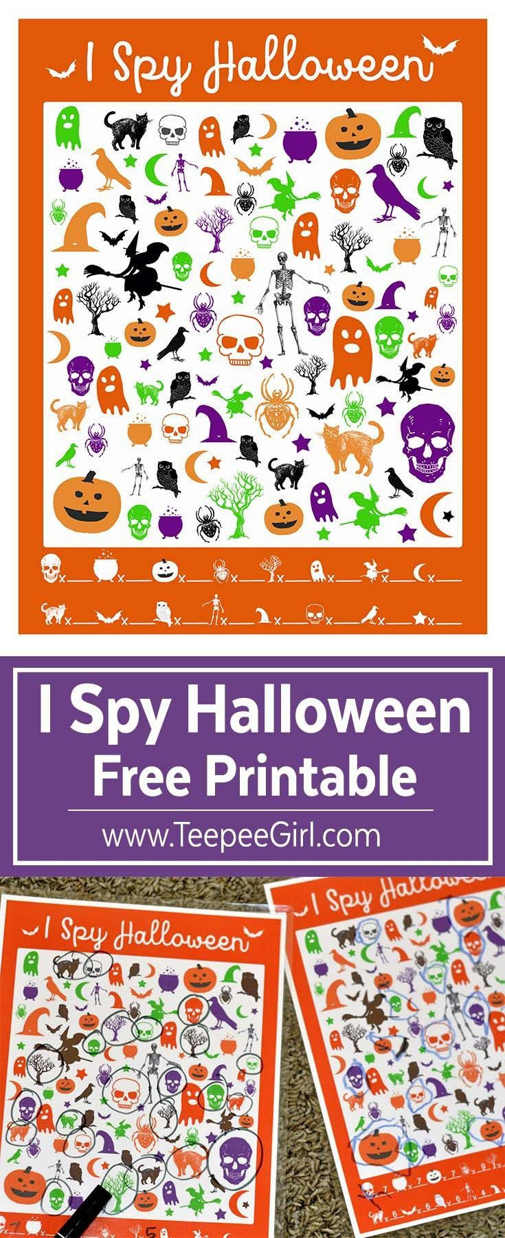 Free Halloween Party Game Ideas
 Free I Spy Halloween Game Free Printables