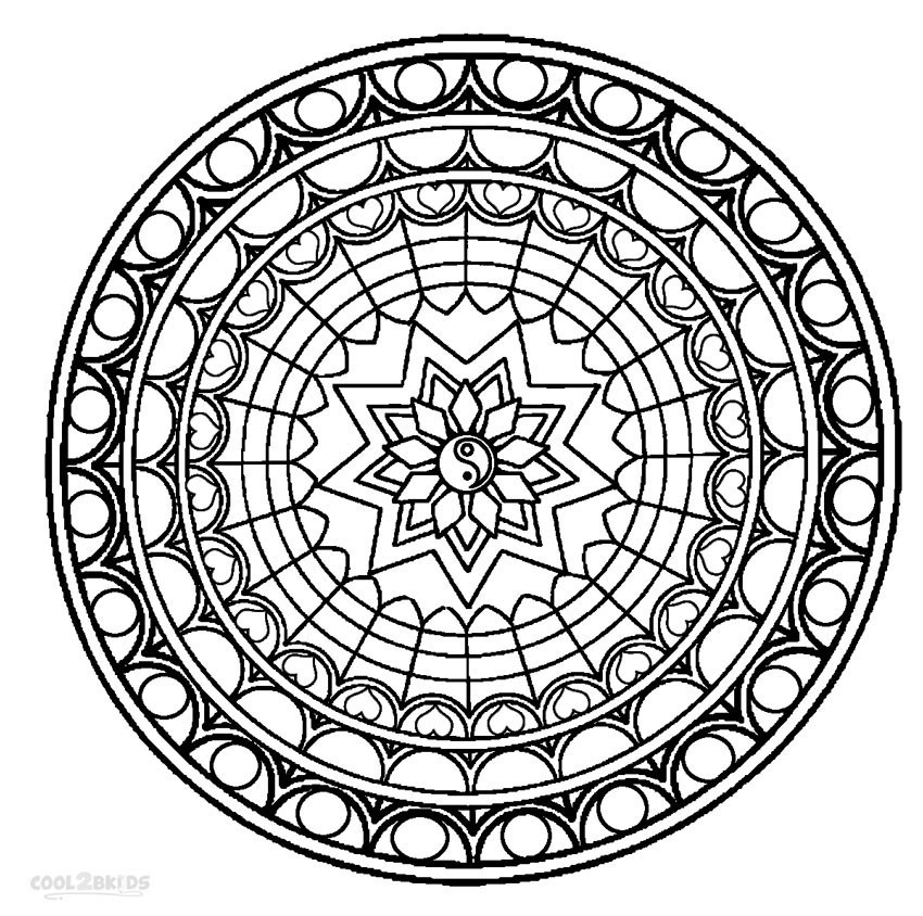Free Mandala Coloring Pages For Kids
 Printable Mandala Coloring Pages For Kids