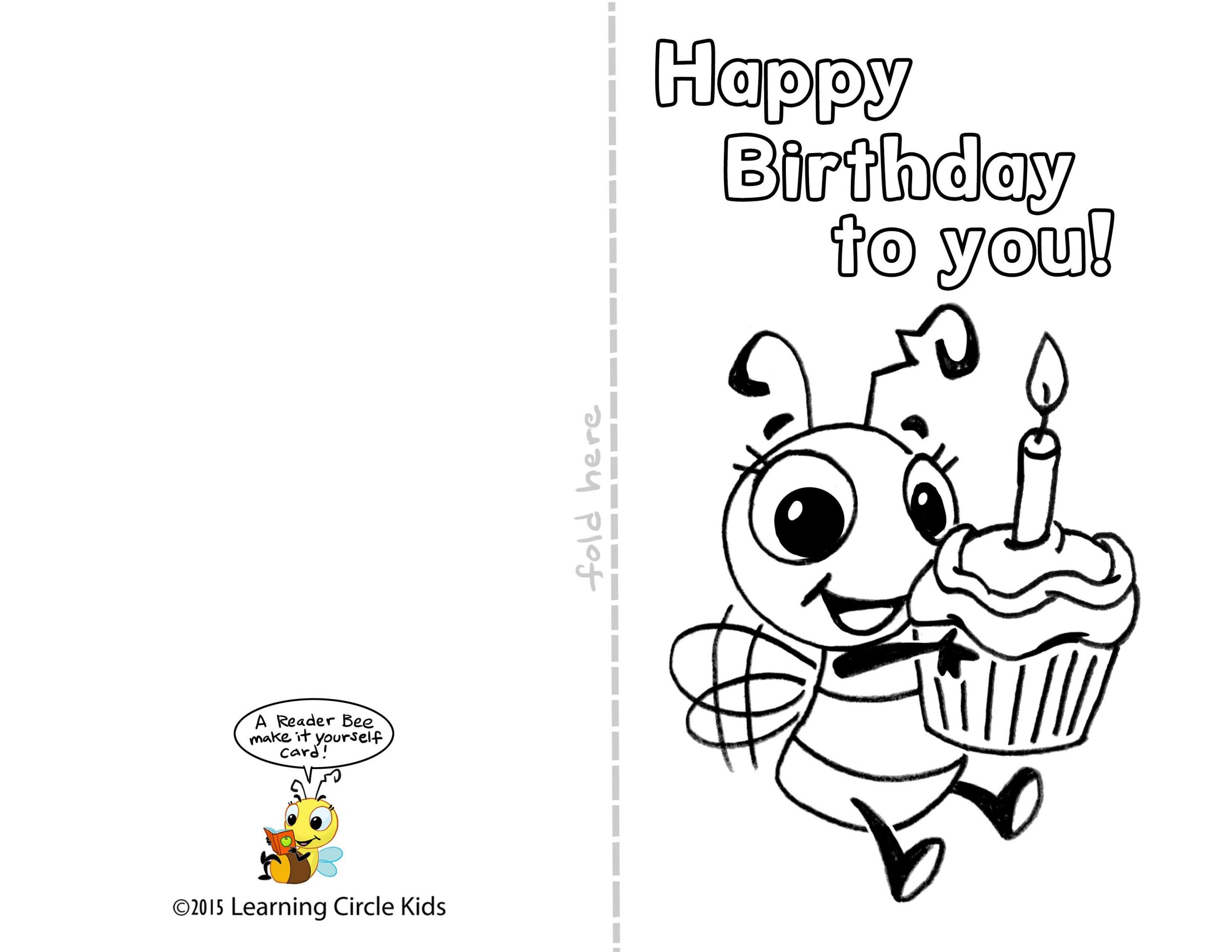 Free Printable Birthday Cards For Kids
 Pin by Reader Bee on Birthday Celebration Bee Style