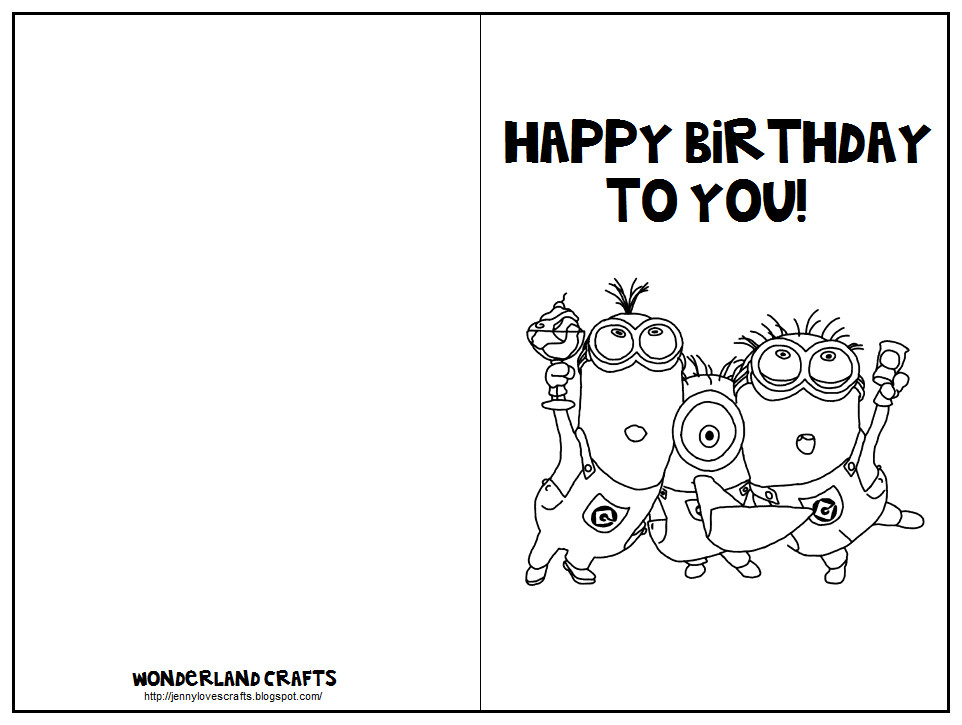 Free Printable Birthday Cards For Kids
 Wonderland Crafts Kids