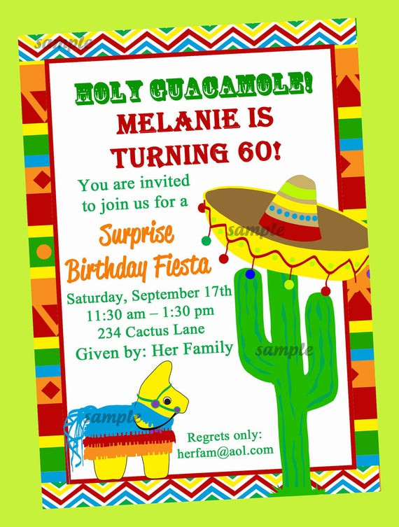 Free Printable Birthday Party Invitations
 Fiesta Party Invitation Printable or Printed with FREE