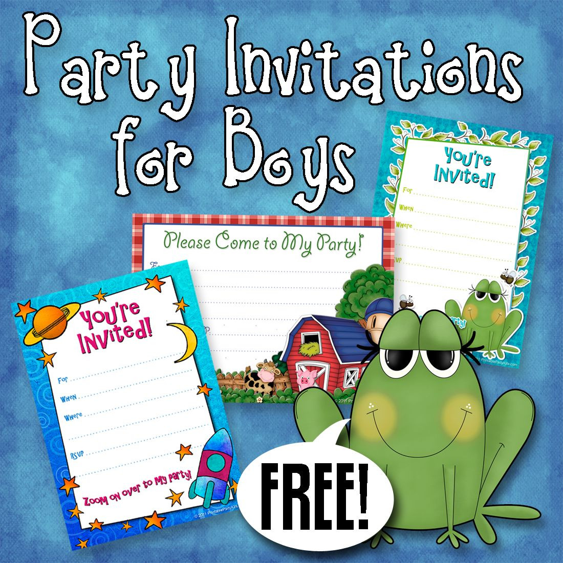 Free Printable Birthday Party Invitations
 Free Printable Boys Birthday Party Invitations