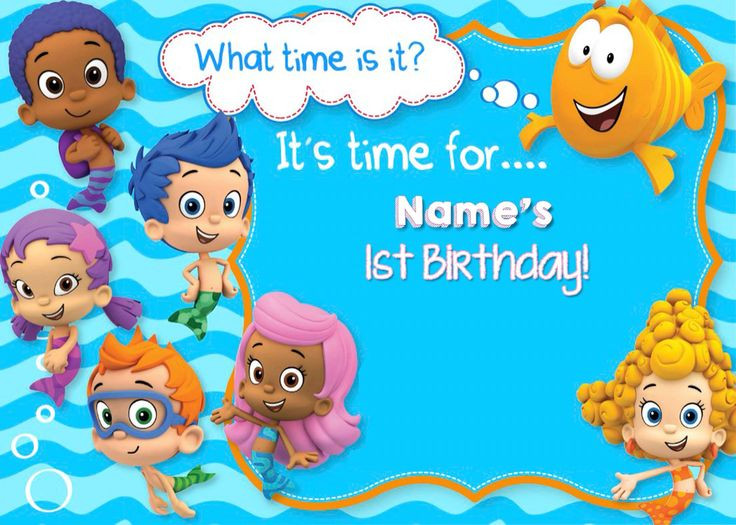 Free Printable Bubble Guppies Birthday Invitations
 103 best Invitations stationary DimaDesignz images on