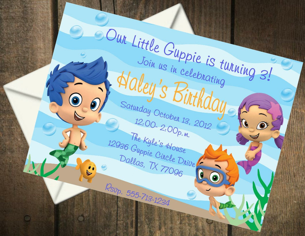 Free Printable Bubble Guppies Birthday Invitations
 Bubble Guppies Birthday Party Printable Invitation