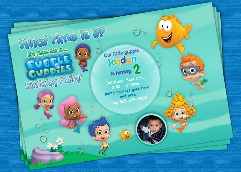 Free Printable Bubble Guppies Birthday Invitations
 Bubble Guppies Custom Birthday Invitation Printable 2