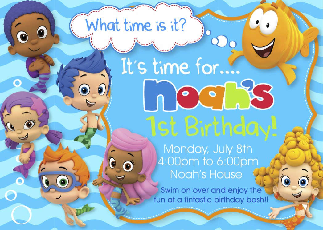 Free Printable Bubble Guppies Birthday Invitations
 Bubble Guppies Birthday Party Invitations