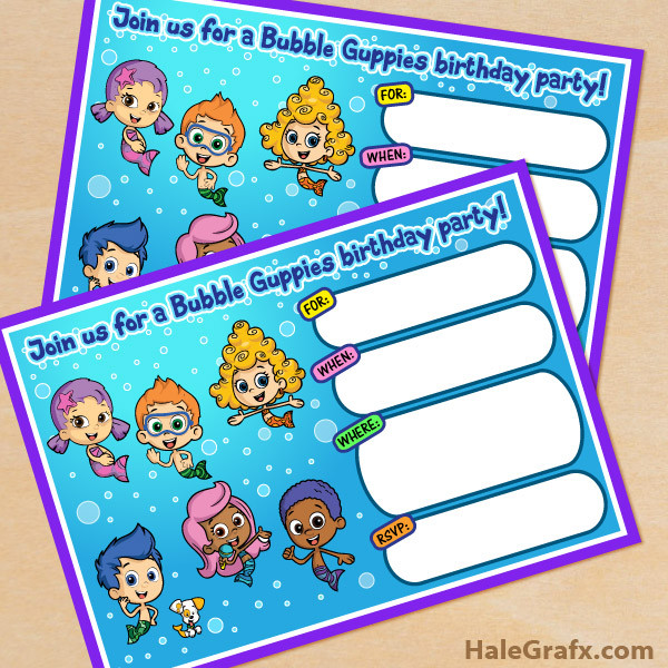 Free Printable Bubble Guppies Birthday Invitations
 FREE Printable Bubble Guppies Movie Birthday Invitation