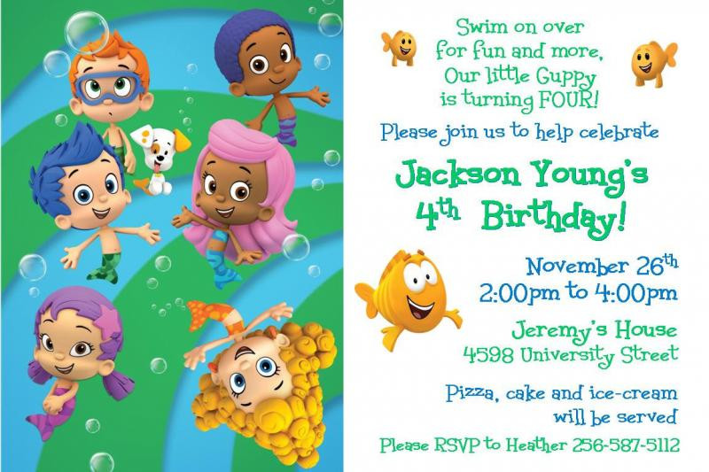Free Printable Bubble Guppies Birthday Invitations
 Bubble Guppies Birthday Invitations Ideas – Bagvania FREE