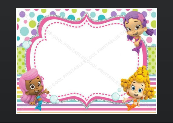 Free Printable Bubble Guppies Birthday Invitations
 Bubble Guppies Blank Invitation Birthday Thank You Note