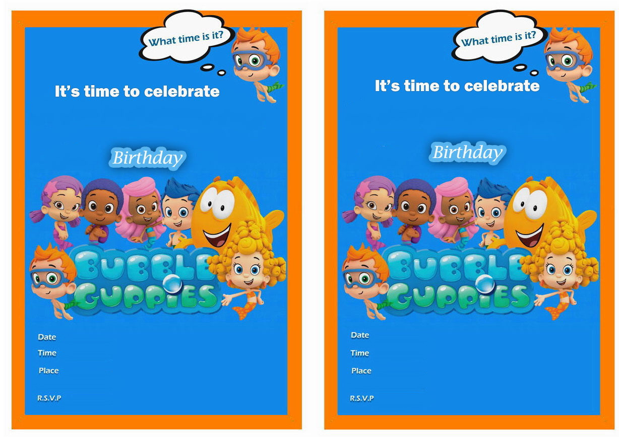 Free Printable Bubble Guppies Birthday Invitations
 Bubble Guppies Birthday Invitations