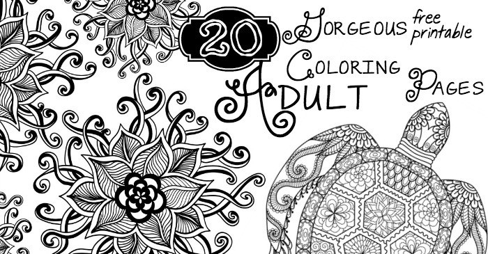 Free Printable Coloring Pages Adult
 20 Gorgeous Free Printable Adult Coloring Pages Nerdy Mamma