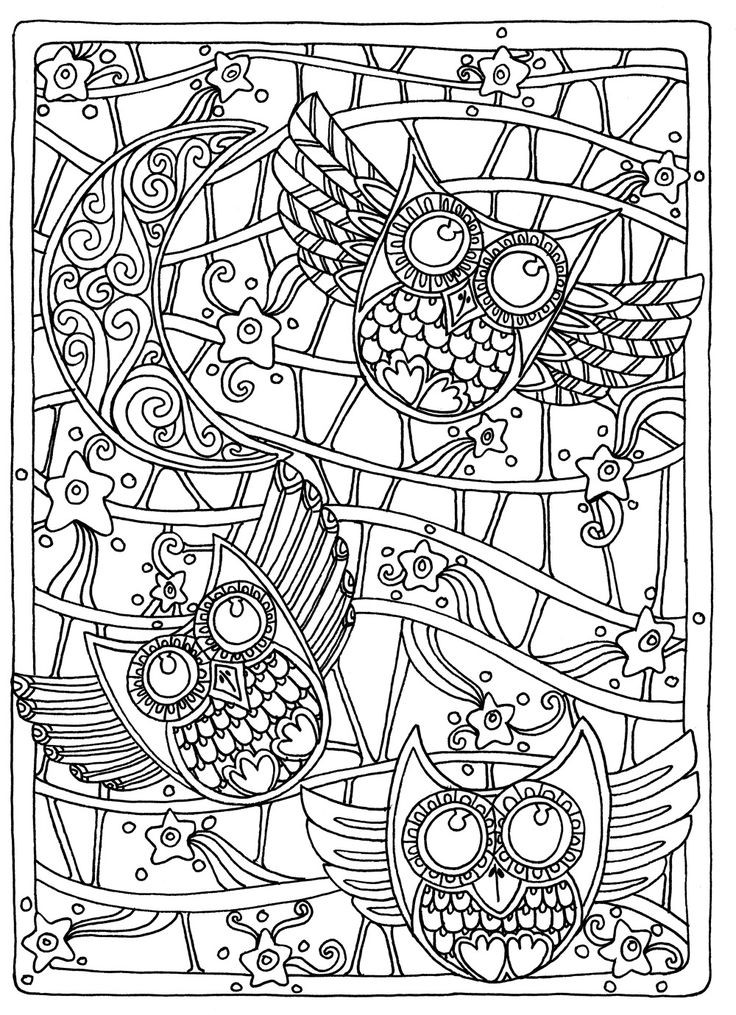 Free Printable Coloring Pages Adult
 OWL Coloring Pages for Adults Free Detailed Owl Coloring
