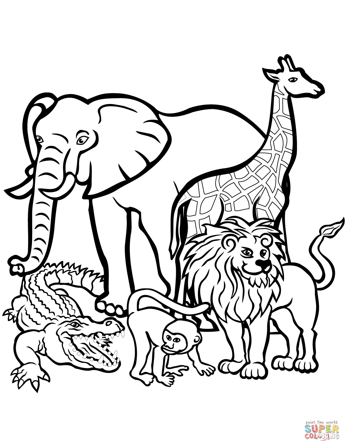 Free Printable Coloring Pages Animals
 African Animals coloring page