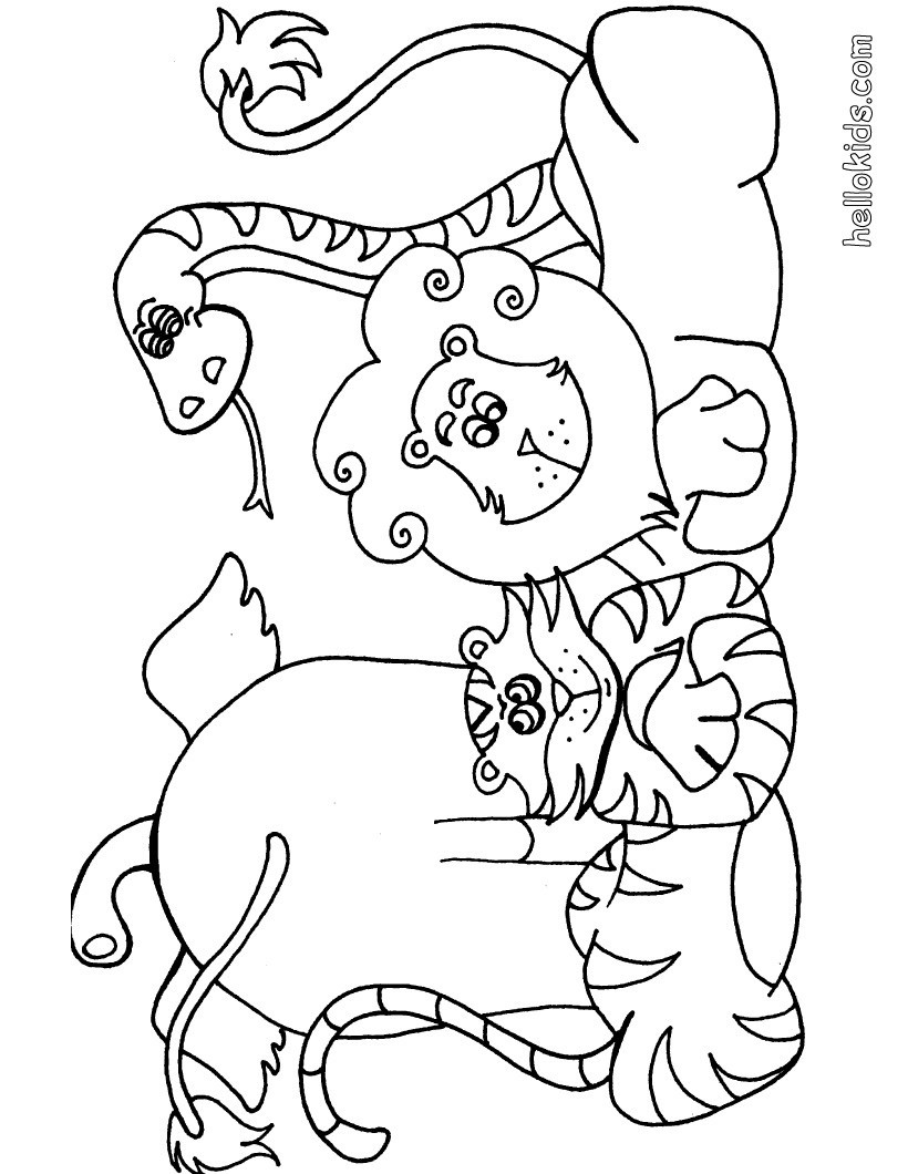 Free Printable Coloring Pages Animals
 Wild animal coloring pages Hellokids