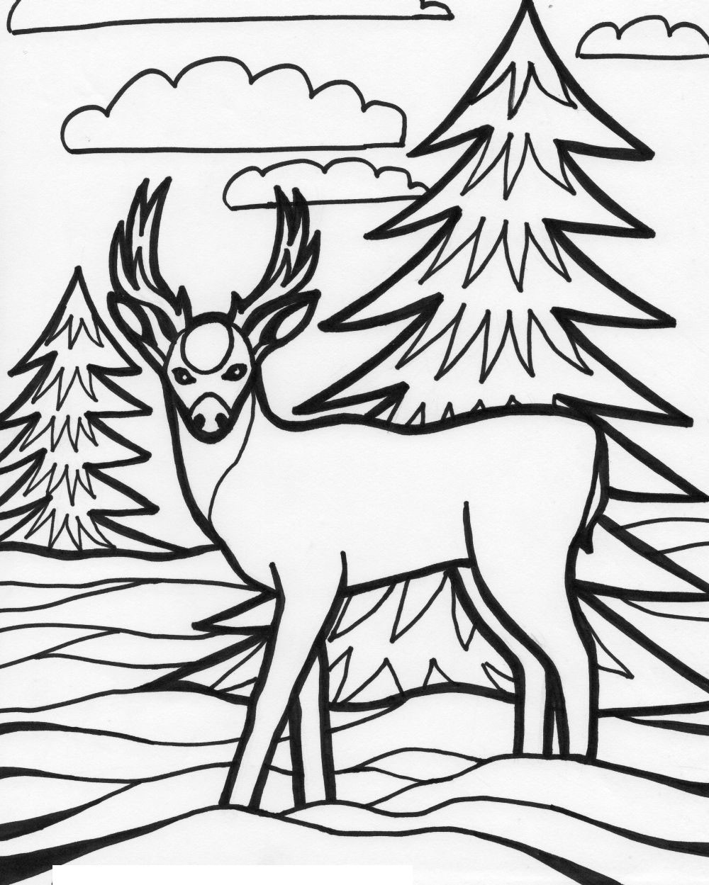 Free Printable Coloring Pages Animals
 For Education New Animal Deer Coloring Pages