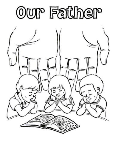 Free Printable Coloring Pages On Prayer
 Teaching Children The Lord s prayer Individual printable