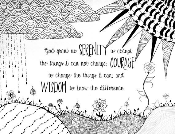 Free Printable Coloring Pages On Prayer
 Serenity Prayer Coloring page