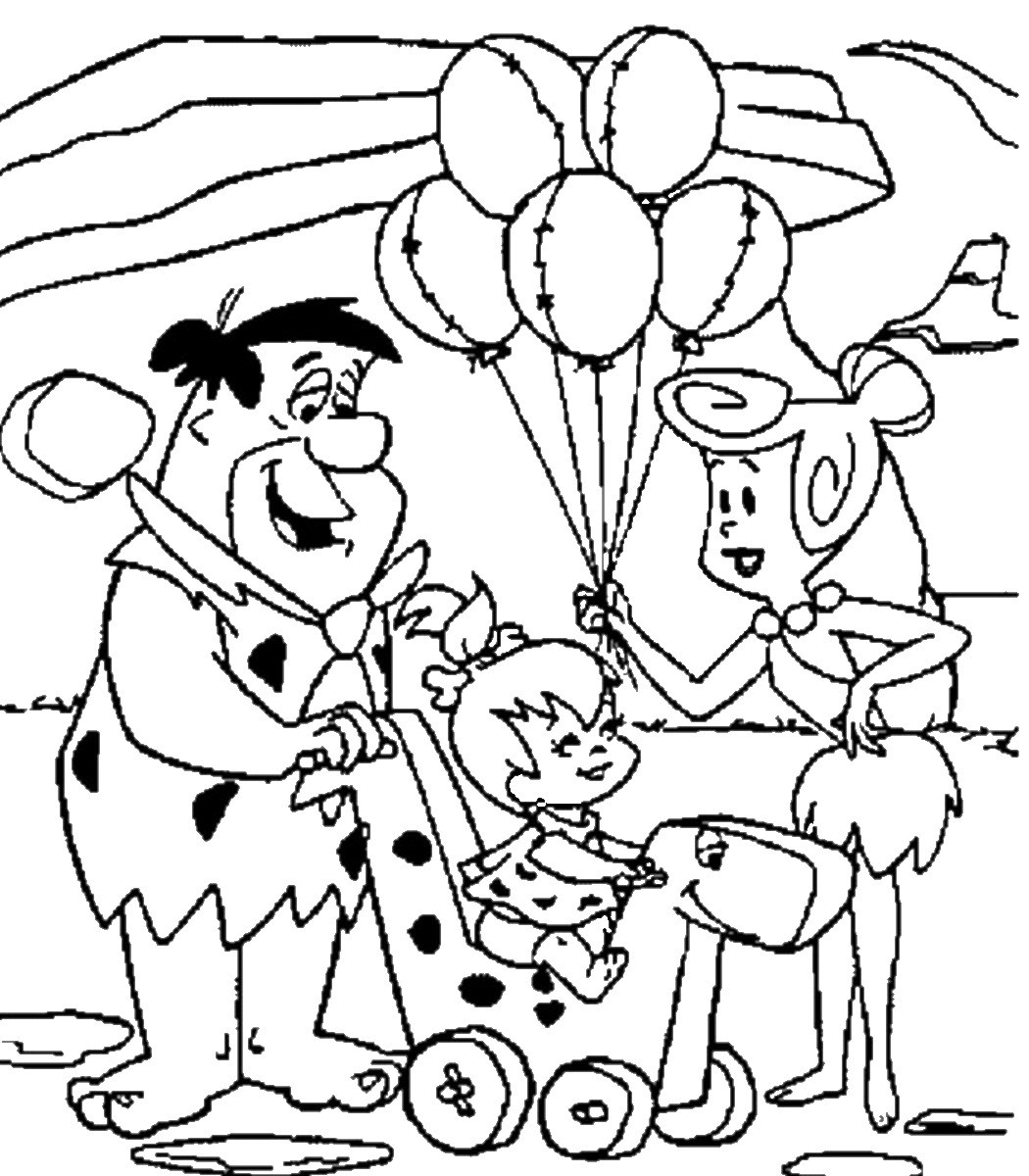 Free Printable Coloring Sheets
 The Flintstones Coloring Pages