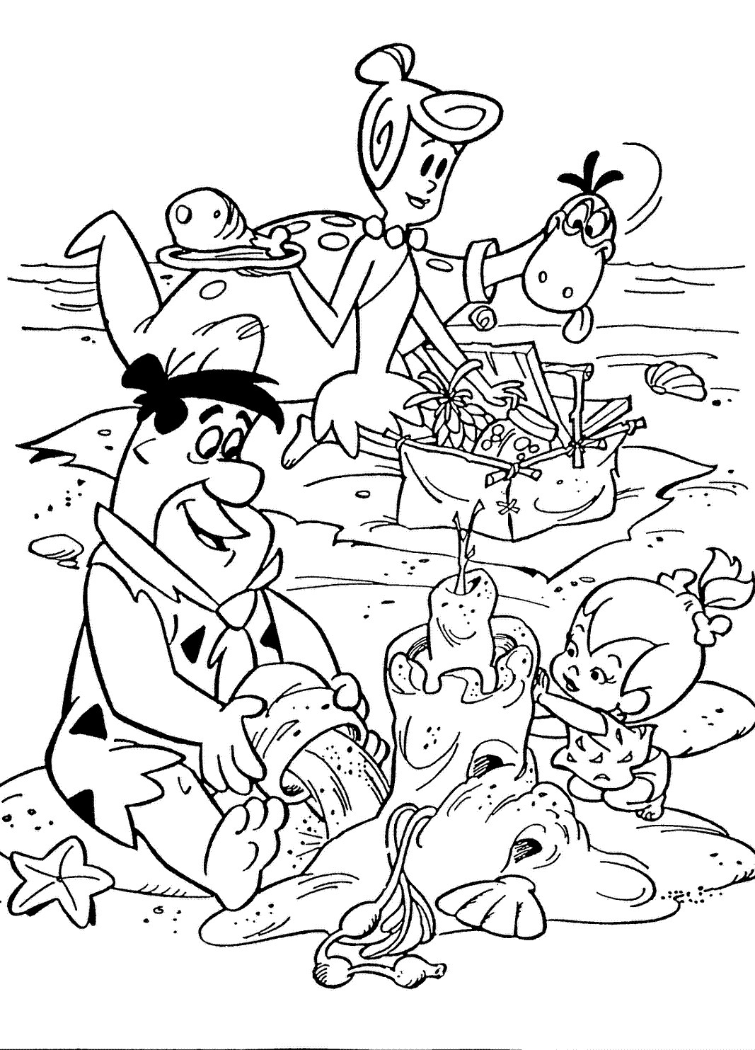 Free Printable Coloring Sheets
 Flintstones Coloring Pages