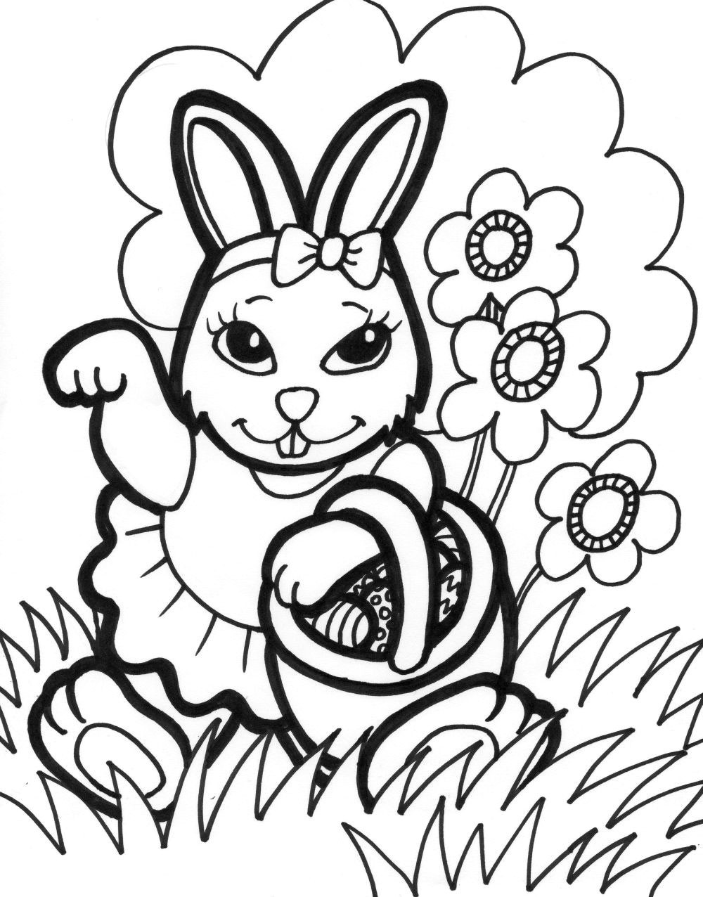 Free Printable Easter Coloring Pages
 Free Printable Easter Bunny Coloring Pages For Kids