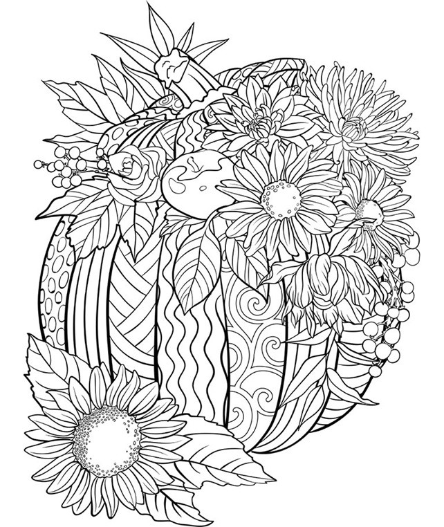 Free Printable Halloween Coloring Pages Adults
 Pumpkin Coloring Page