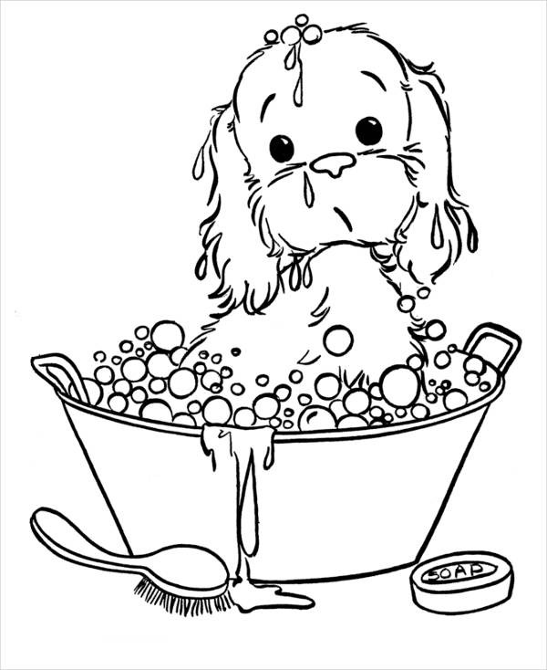 Free Printable Puppy Coloring Pages
 9 Puppy Coloring Pages JPG AI Illustrator Download