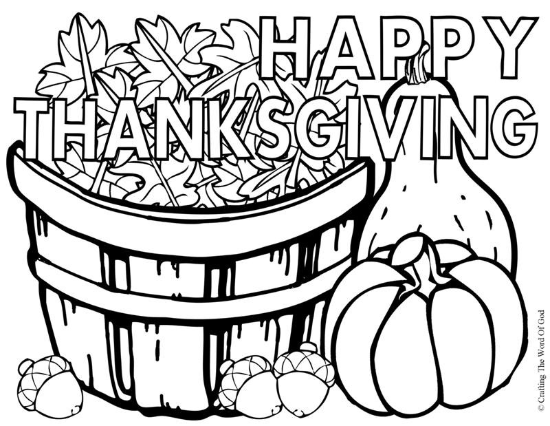 Free Printable Thanksgiving Coloring Pages
 Happy Thanksgiving 3 Coloring Page Crafting The Word God