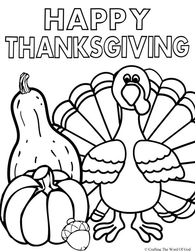 Free Printable Thanksgiving Coloring Pages
 Happy Thanksgiving 2 Coloring Page Crafting The Word God