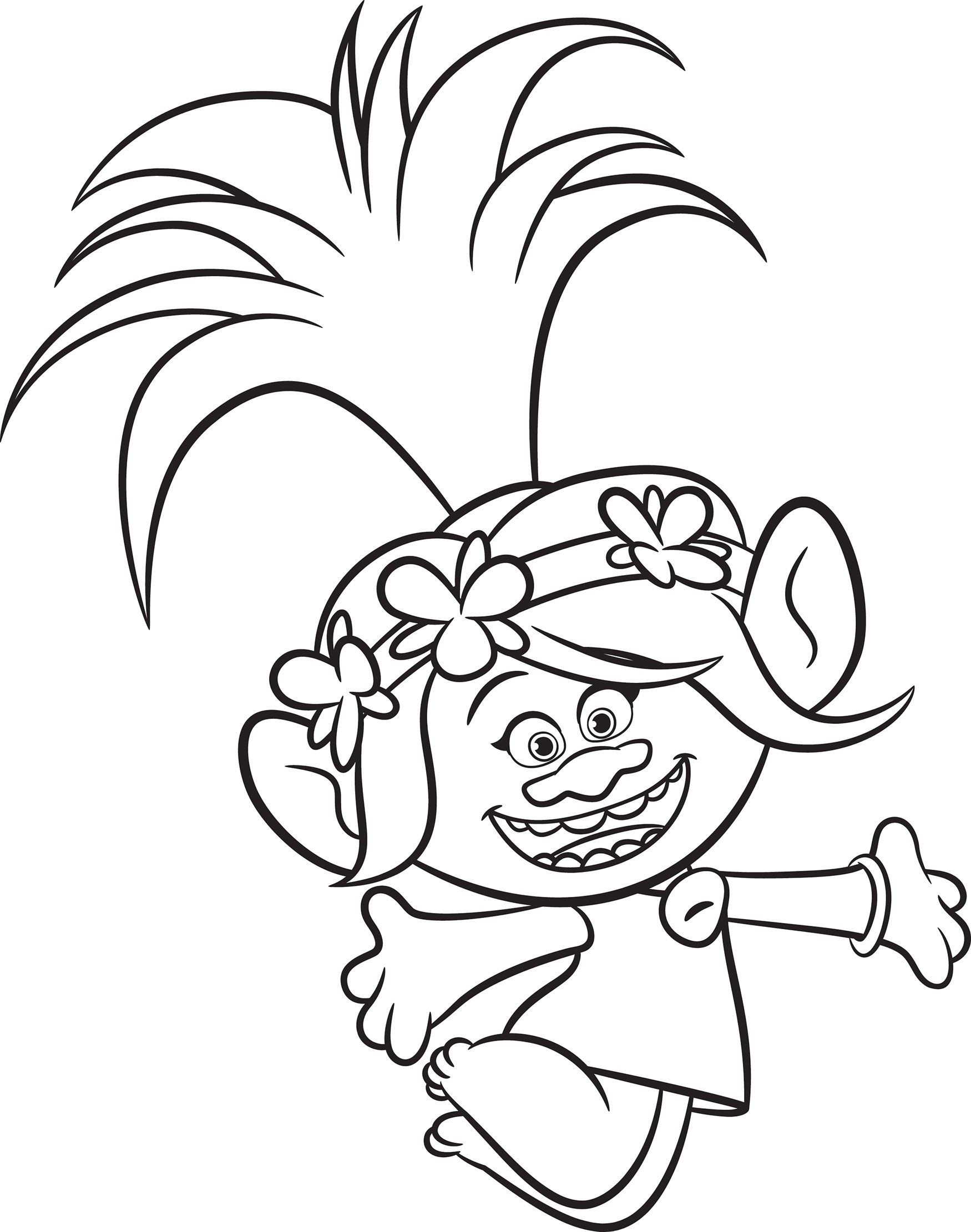 Free Printable Trolls Coloring Pages
 DreamWorks Trolls Party Edition Princess Poppy Inspired