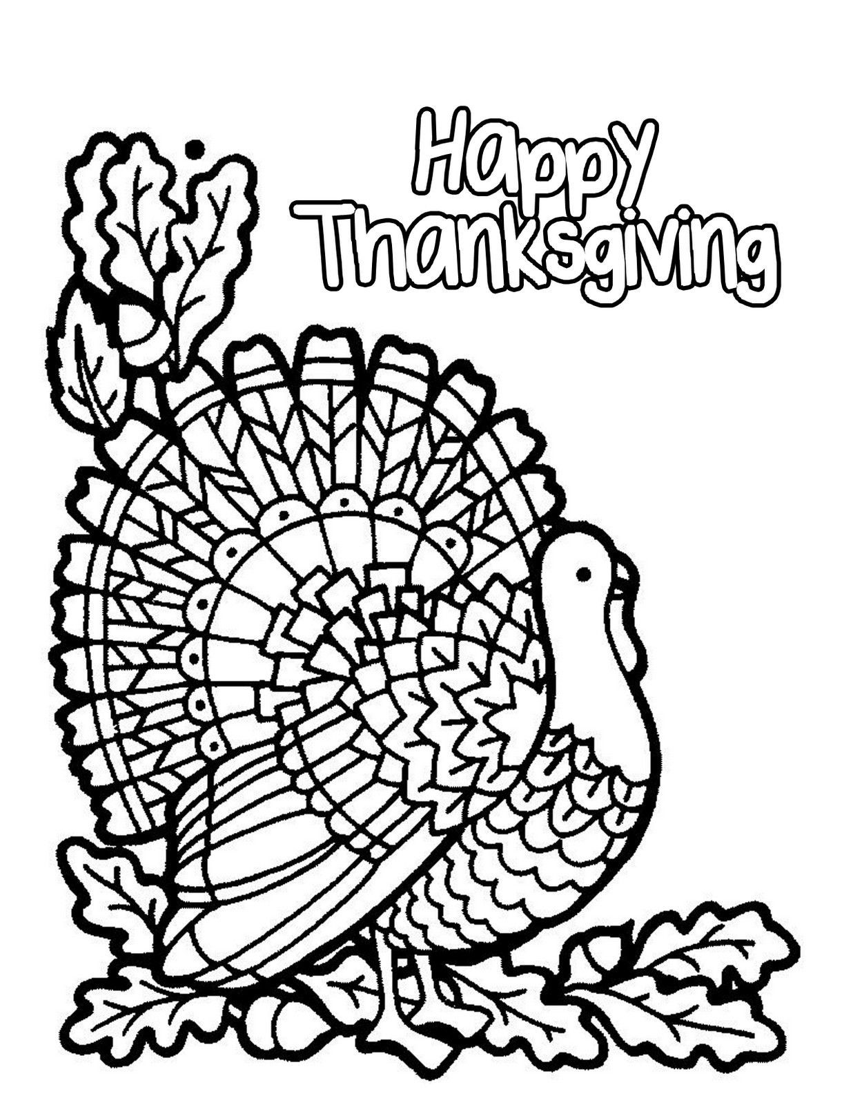 Free Printable Turkey Coloring Pages
 Printable Thanksgiving Coloring Pages