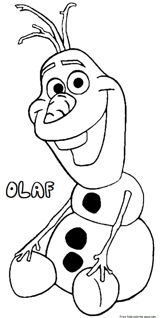 Free Toddler Coloring Pages
 Printable Frozen characters Olaf coloring Pages for