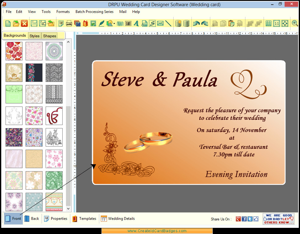 Free Wedding Invitation Maker
 Card Creator Free Greeting Program free software