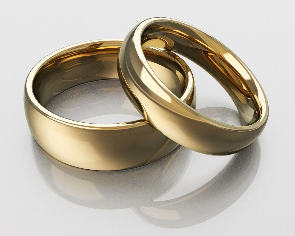 Free Wedding Rings
 Classic wedding rings free 3D Model 3D printable l 3dm