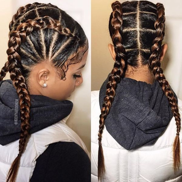 French Braid Hairstyles With Weave
 Two Braids Hairstyles
