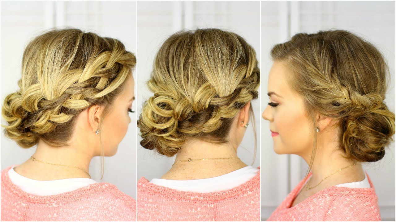French Braid Updo Hairstyles
 Waterfall French Braid Updo