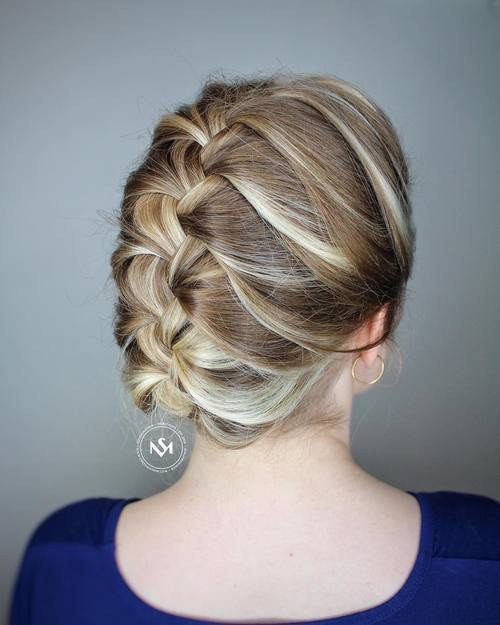 French Braid Updo Hairstyles
 20 Cute and Easy Hairstyles for Work