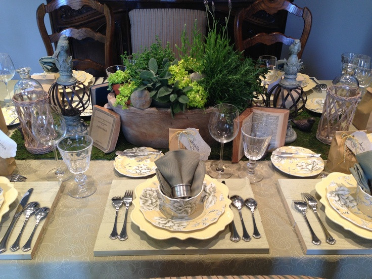 French Dinner Party Ideas
 County French table setting by Dress the Table
