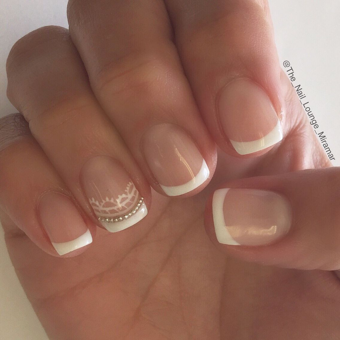 French Tip Wedding Nails
 35 French Nail Art Ideas