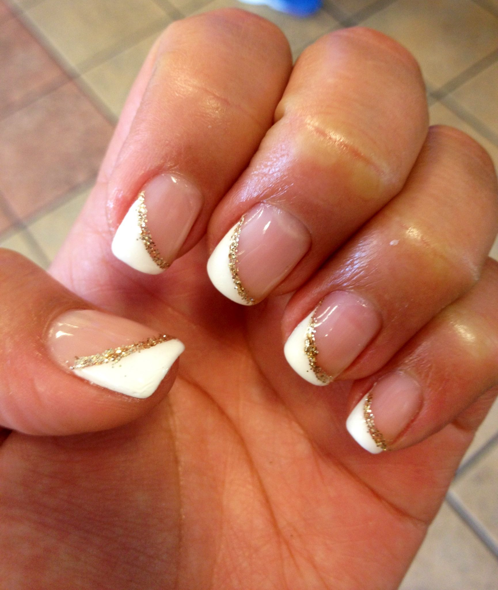 French Wedding Nails
 My beautiful angled french tip Wedding Nails