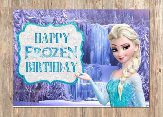 Frozen Birthday Card
 Items similar to FROZEN Birthday Card Happy Birthday