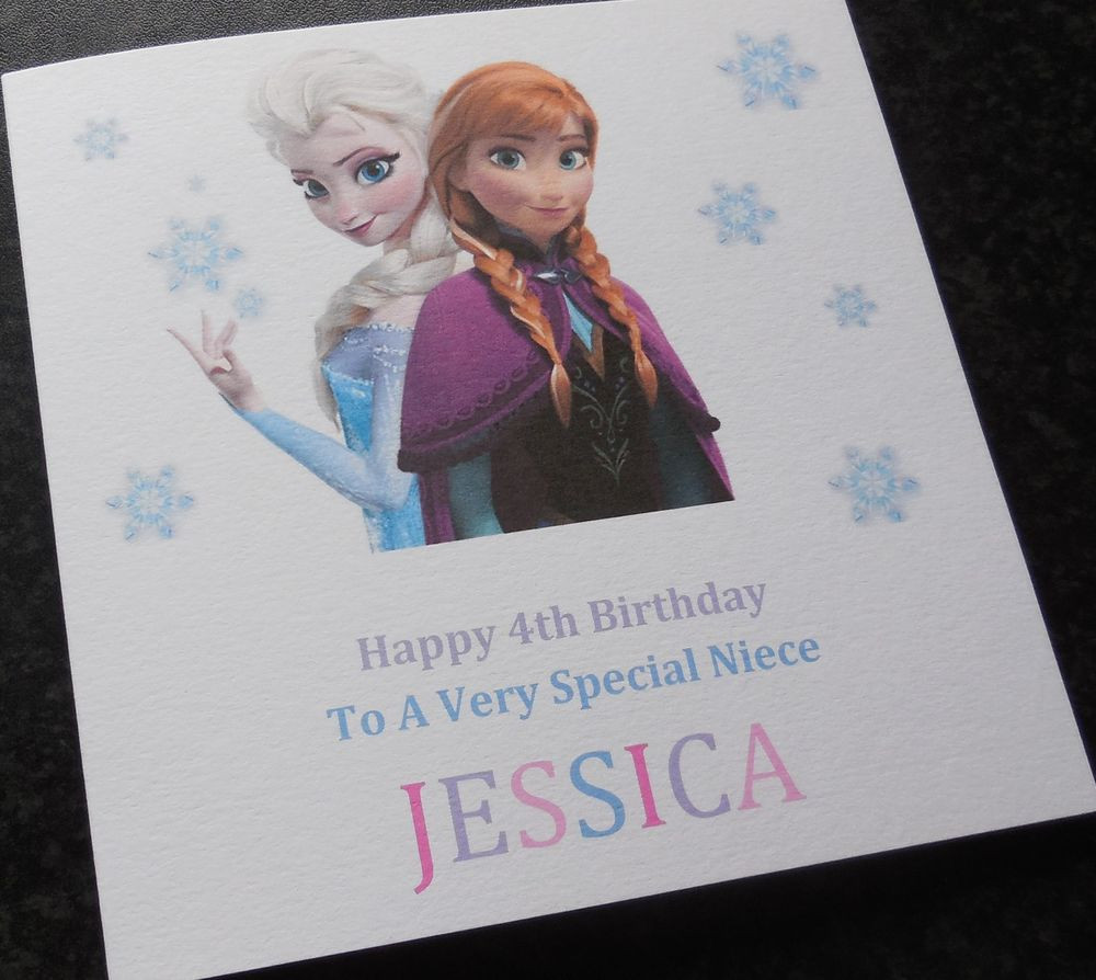 Frozen Birthday Card
 Personalised Handmade Frozen Birthday Card Granddaughter