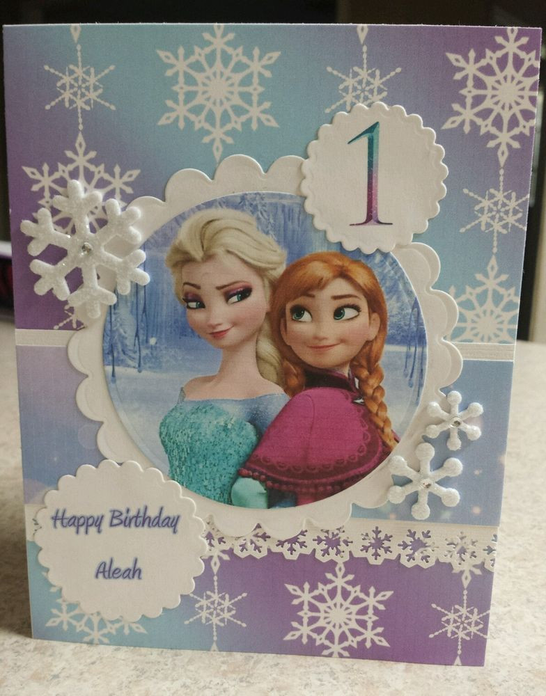 Frozen Birthday Card
 Handmade Frozen Invitation or Birthday Card